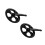 2Pcs Road Bike Crankset Durable Black Chainring Single Arm 9