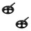 2Pcs Road Bike Crankset Durable Black Chainring Single Arm 10
