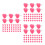 300Pcs Creative Pink Heart Thumbtacks for Bulletin Board Display 7
