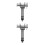2Pièces Épingle Argentée Pour Moyeu Go Kart Usage Industriel Durable 7