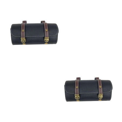 2Pièces Sacoche Cuir Noir Outils Étanche Durable 2