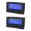 2Pcs Black Alarm Clocks with Weather Display for Desktop 5