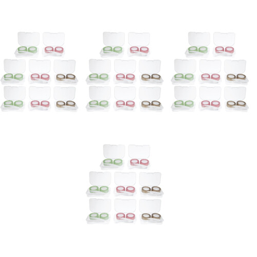 32Pcs Household Contacts Cases Tight Seal Transparent Compact Boxes 2