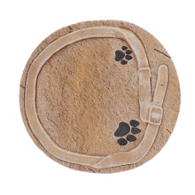 Lapide commemorativa per animali in resina con impronta di zampa di cane o gatto, 15,9x15 cm