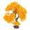 3Pcs Durable Yellow Wire Model Trees for Tiny Landscape Decoration 2