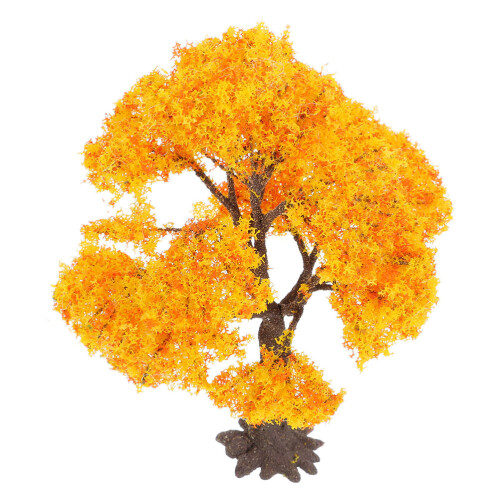 3Pcs Durable Yellow Wire Model Trees for Tiny Landscape Decoration 1