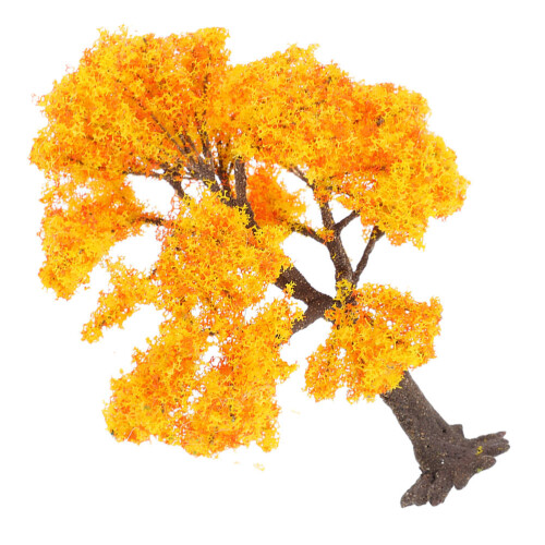 3Pcs Durable Yellow Wire Model Trees for Tiny Landscape Decoration 2