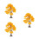 3Pcs Durable Yellow Wire Model Trees for Tiny Landscape Decoration 4