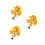 3Pcs Durable Yellow Wire Model Trees for Tiny Landscape Decoration 5