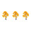 3Pcs Durable Yellow Wire Model Trees for Tiny Landscape Decoration 8