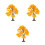 3Pcs Durable Yellow Wire Model Trees for Tiny Landscape Decoration 9