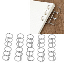 Set de 10 aros metálicos de 20 mm para hojas sueltas, archivadores y cuadernos de viaje