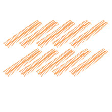 10 pièces de dos de reliure en plastique de 19 mm, capacité de 150 pages, orange