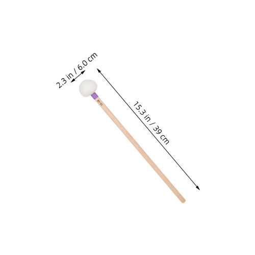 4Pcs Professional Felt Drum Mallets Wood Handle Purple for Drummers 2