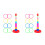 2Pièces Jeu De Lancer D'anneaux Multi-Couleur Coordination Main-Œil 3