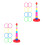 2Pièces Jeu De Lancer D'anneaux Multi-Couleur Coordination Main-Œil 7