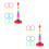 2Pièces Jeu De Lancer D'anneaux Multi-Couleur Coordination Main-Œil 8