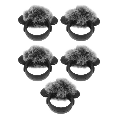 10Pcs Grey Furry Microphone Wind Cover Noise Reduction Mic Windscreen 1