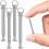 10Sets Professional Handheld Folding Fan Shaft Rivets and Nuts Silver 2