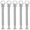 10Sets Professional Handheld Folding Fan Shaft Rivets and Nuts Silver 5