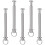 10Sets Professional Handheld Folding Fan Shaft Rivets and Nuts Silver 6