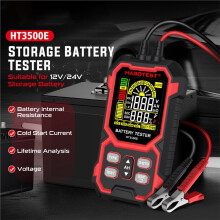 HABOTEST HT3500E 12V 24V Car Battery Tester LCD Battery Analyzer Car Motorcycle Truck Battery Monitor Lead Acid Battery Analyzer