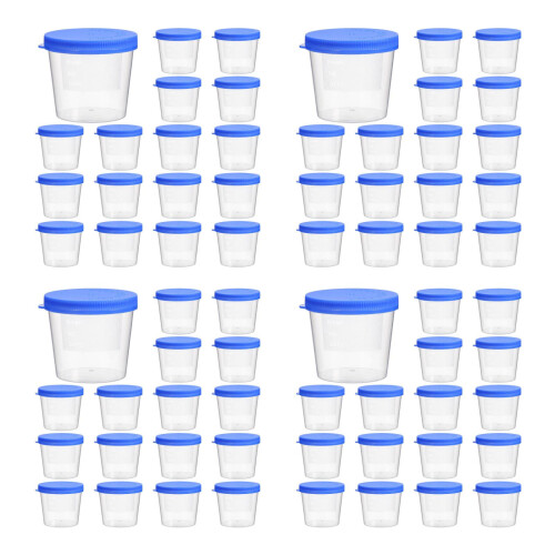 120Pcs Transparent PP Sputum Scale Cups Disposable Medical Sample Cups 2