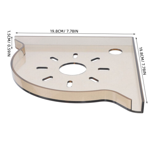 Light Brown ABS Corner Holder for Fish Tank Space-Saving Storage 1