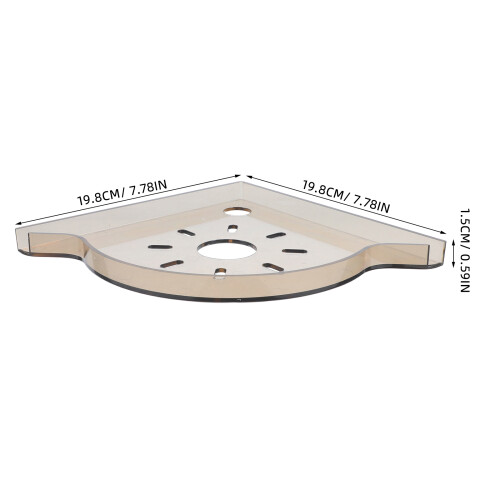 Light Brown ABS Corner Holder for Fish Tank Space-Saving Storage 2