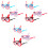 9Pcs Party Sunglasses Child Rabbit Bowknot Bunny Assorted Color Frames 3