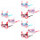 9Pcs Party Sunglasses Child Rabbit Bowknot Bunny Assorted Color Frames 6