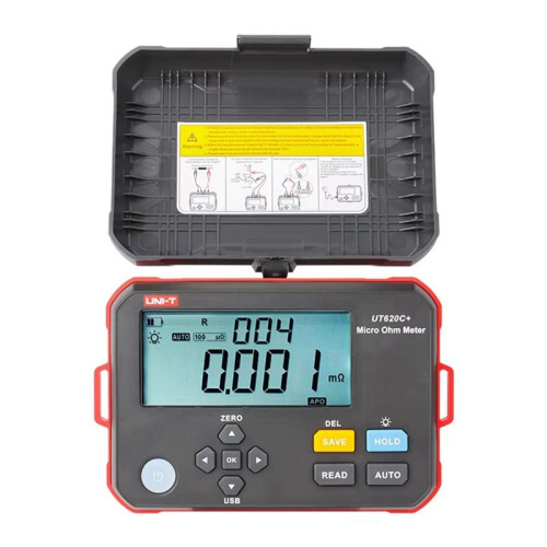-T UT620C+ Micro Ohm Meter Digital  Low Resistance Tester 0.001mΩ-300.0KΩ Insulation Test LCD Display EU Plug 2