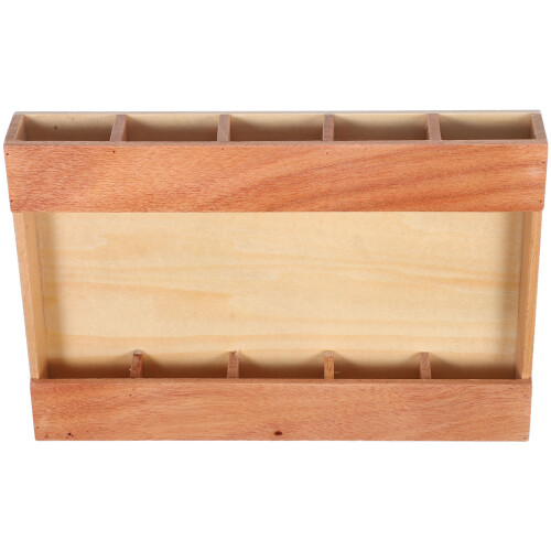 3Pcs Straw Organizer for Kitchen Cabinet Wood Multi-Compartment Holder 1
