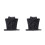 2Pcs Comfortable Black Chiffon Stand Collar Women Detachable Accessory 3