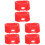 6Pcs Durable Silicone Acetylene Gauge Covers Red Cushioning Protector 4