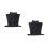 2Pcs Comfortable Black Chiffon Stand Collar Women Detachable Accessory 4