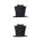 2Pcs Comfortable Black Chiffon Stand Collar Women Detachable Accessory 5