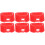 6Pcs Durable Silicone Acetylene Gauge Covers Red Cushioning Protector 6