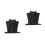2Pcs Comfortable Black Chiffon Stand Collar Women Detachable Accessory 7