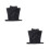 2Pcs Comfortable Black Chiffon Stand Collar Women Detachable Accessory 8