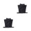 2Pcs Comfortable Black Chiffon Stand Collar Women Detachable Accessory 9