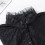 2Pcs Comfortable Black Chiffon Stand Collar Women Detachable Accessory 10