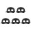 5Pcs Black Plastic Half Mask for Men Versatile Sports Face 7