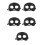 5Pcs Black Plastic Half Mask for Men Versatile Sports Face 9