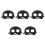 5Pcs Black Plastic Half Mask for Men Versatile Sports Face 10