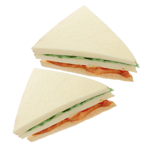 10Pcs Durable PU Fake Sandwich Props Simulation Bread Toys 2