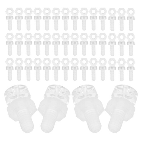 400Pcs Three-Sided Transparent Acrylic Corner Fastener and Nut Set 2