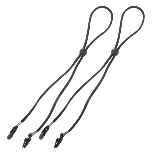 10Pcs Durable Black Hat Strap with Clip for Windproof Baseball Caps 2