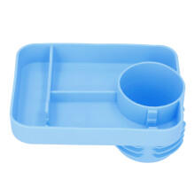 Plateau de voiture en silicone pour bébé 19,5 14 cm porte-gobelet bleu