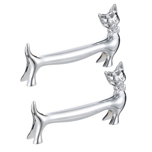 4Pcs Alloy Chopsticks Stands Silver Chopstick Holders for Tableware 2